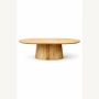 Marmoholz Montemerano Legno – Stolik Kawowy Owalny | Jasny Mango | 120 x 70 cm